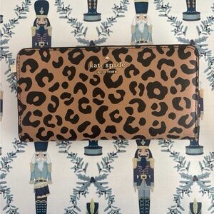 Kate Spade Tan and Black Leopard Wallet